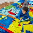 thumbnail image 2 of Pokemon Kids Blue Print Fleece Bed Blanket, Twin/Full, 2 of 4