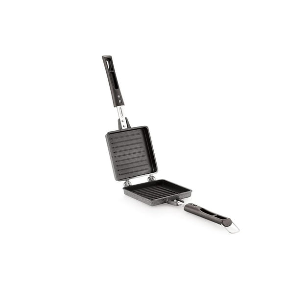 Black Aluminium Gas Toaster Jumbo - Gas Compatible, Super Heavy Thickness | Non Stick Coating