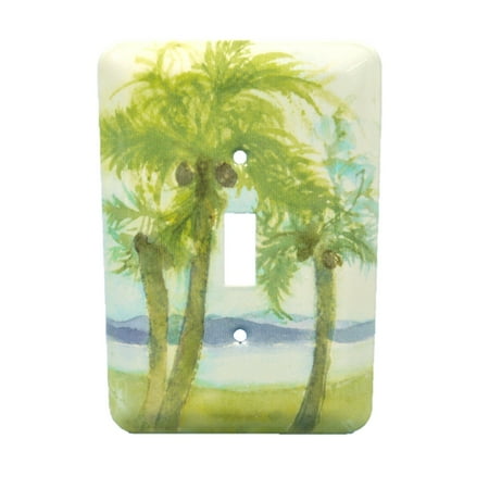 - Leviton Decorative Palm Tree Wall Plate Toggle Switch Cover 89001-PLM