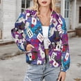 thumbnail image 3 of Jackets for Women Winter Coat Jackets Flannel Stand Collar Jacket(Alice Wonderland Cards,Size:S-4XL), 3 of 7