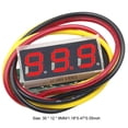 thumbnail image 2 of 10 uds. Voltímetro 3 cables Probador de voltaje digital 0-100V 0.28 pulgadas Mini DC Rojo, 2 of 2