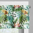 thumbnail image 3 of Ambesonne Leaf Valance Pack of 2, Palm Tree Flowers Hibiscus, 42"X12", Pale Caramel Burgundy, 3 of 5