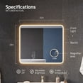 thumbnail image 5 of Anzzi Ba-Lmdfx013al 32" W X 28" H Transitional Rectangular Frameless Bathroom Wall Mirror, 5 of 9