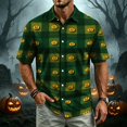 thumbnail image 5 of IAJDKMEK Halloween Men's Polo Short Sleeve Shirt - Lightweight Button-Down Knit Shirt, Breathable Summer Shirt for Summer Daily, Golf Shirt & Costume Events,Green 4XL, 5 of 7