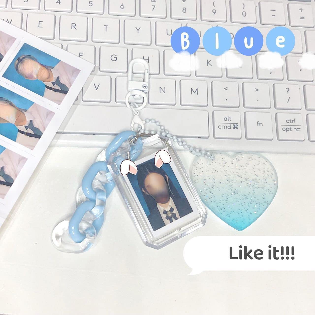 DanceeMangoos Kpop Photocard Holder 3 Inch Kawaii Acrylic Transparent  Keychain Badge Holder Fairycore ID Credit Card Sleeve Cover Indie Protector  with