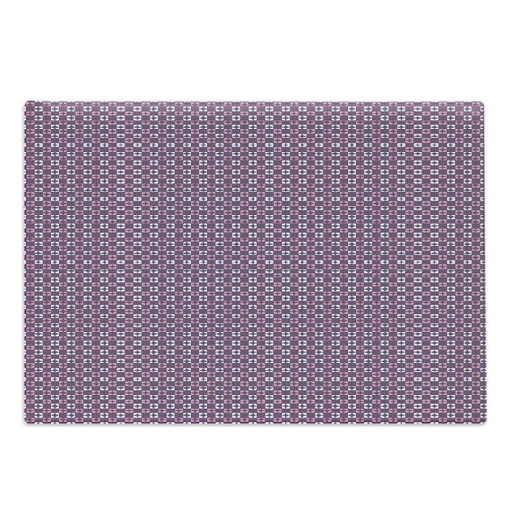 Vintage Cutting Board, Abstract Retro Inspired Simplistic Pattern with Squares Print, Decorative Tempered Glass Cutting and Serving Board, in 3 Sizes, by Ambesonne