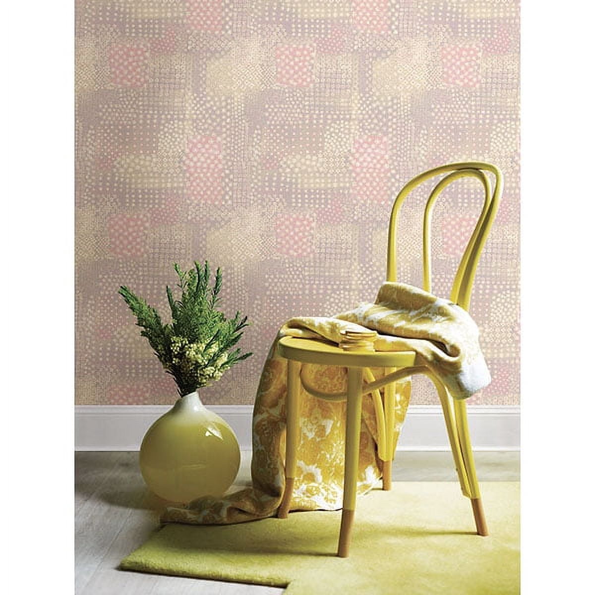 A-Street Prints Flower Power Pink Patchwork Wallpaper
