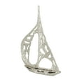 thumbnail image 6 of 28" x 37" Silver Aluminum Sail Boat Sculpture with Cut out Designs, by DecMode, 6 of 8