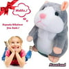 Talking Pet Hamster Electronic Animal Plush Toy - Mimics and Repeats After Words & Sounds - Special Gift for Kids Ages 4 - 100, Boys and Girls, Birthdays, Christmas by Neverland(Grey)
