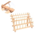 thumbnail image 4 of Wooden Thread Rack for Storage Durable Natural Wood Can Be Stained or Painted Khaki Color 7.5 x 4.5 Inches, 4 of 5