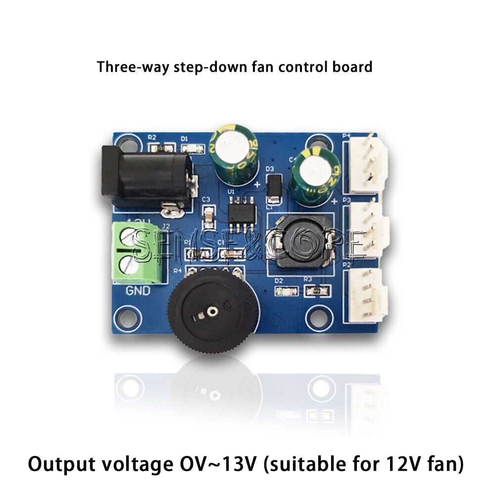 DC 12V 3 Channel Step Down Fan Speed Controller Module 3A Fan Control Board