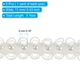 thumbnail image 2 of Uxcell 5 Yard  4mm OD 0.43" Wide Faux Pearl Lace Ribbon White 5Pack, 2 of 5