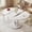 White, variant on Laisnet 47" Round Dining Table for 6, Wood Kitchen Dining Room Dinner Table, Black