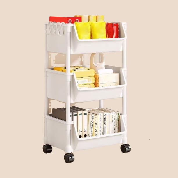 Cateissary Estante de verduras de cocina móvil de 9 piezas para un amplio espacio de almacenamiento y estante de almacenaje para cocina versátil Almacenamiento y organización del hogar 3 abiertos