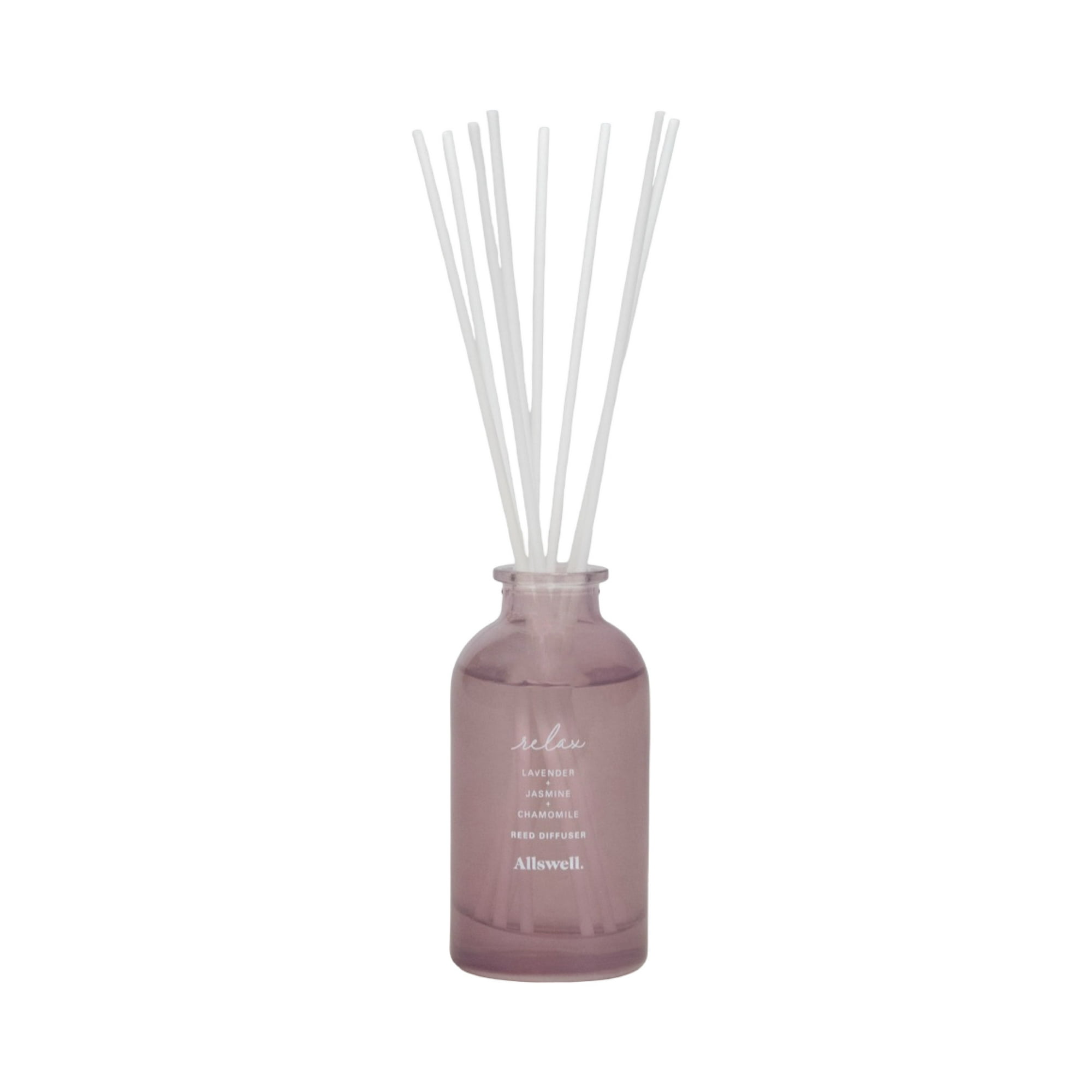 Allswell Relax Scented Reed Diffuser, Lavender + Jasmine + Chamomile, 3 fl oz, 8 Synthetic Reeds