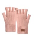 thumbnail image 3 of LangJing Women's Winter Fingerless Gloves Warm Knitted Half Finger Mittens Fleece Lined Thermal Fingerless Gloves Cold Weather, 3 of 4