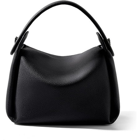 Women s Top Handle Shoulder Bag Genuine Leather Soft Box Bucket Bag Fashion Satchel Crossbody Elegant Handbag Purse