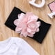 thumbnail image 4 of Qarigey 4 Uds. Ropa para bebé recién nacido, mono, mono, pantalones, diadema, sombrero, conjunto de 0 a 6 meses Prendas para la parte del cuerpo Blanco 70cm, 4 of 6