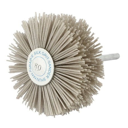 

6mm Shank 82mm Dia Head 80 Grit Abrasive Nylon Wheel Brush Grinding Tool