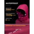 thumbnail image 4 of OutPro Womens Ski Jacket 3 in 1 Waterproof Winter Coat Fleece Windproof Snow Windbreaker,Pink,M, 4 of 11