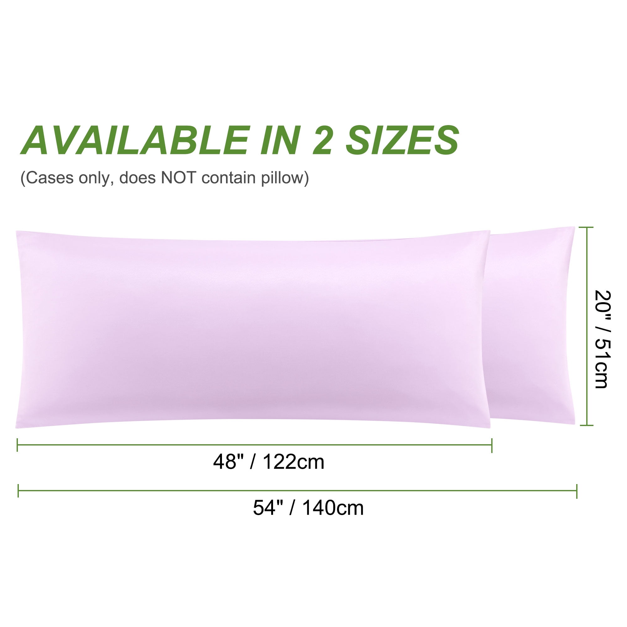 Unique Bargains Zipper Closure Body Pillowcase 1Pc Wisteria 20"x54"