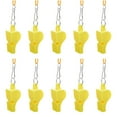 thumbnail image 1 of GOGO 100 Pcs Yellow Whistles with Lanyard, Plastic Pea-Less Sports Whistle Bulk Sale, Emergency Safety Whistles for Coaches Referees, 1 of 7