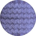 thumbnail image 1 of Ahgly Company Machine Washable Indoor Round Oriental Blue Industrial Area Rugs, 6' Round, 1 of 4