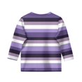 thumbnail image 4 of CCRFTGI Girls 3/4 Sleeve Shirts Fall Light Purple Shirts Size 7-8 Cute Girls Tops Trendy Kids Crewneck Ribbed Knit T Shirts Plain Tween Girls Striped Clothes Light Purple 7-8 Years, 4 of 4