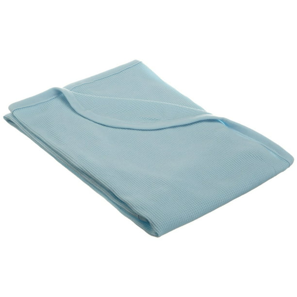 TL Care 100% Natural Cotton Swaddle/Thermal Blanket, Blue, Soft ...