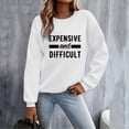 thumbnail image 2 of Sweatshirt for Women Casual Long Sleeve Crewneck Letter Printed Loose Womens Tops,White,2XL, 2 of 7