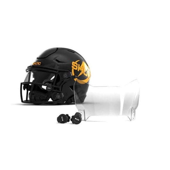 Visera de fútbol Shoc Zero G Plus transparente para jóvenes y adultos