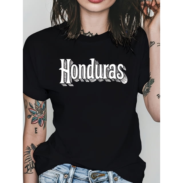 BOOKTR OVERT Print Crew Neck T-Shirt - Fashionable Womens Graphic Print T-Shirt - Casual Short Sleeve Crew Neck Top - Lightweight & Breathable For Spring & Summer Wardrobe