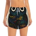thumbnail image 2 of Salouo Owl with Mandala Print Women's 2 in 1 Running Shorts Double-Layer Shorts Athletic Workout Gym Yoga Shorts Running Shorts for Women-Medium, 2 of 7