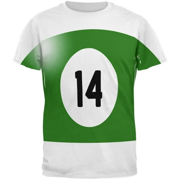 Halloween Billiard Pool Ball Fourteen Costume All Over Mens T Shirt Multi LG
