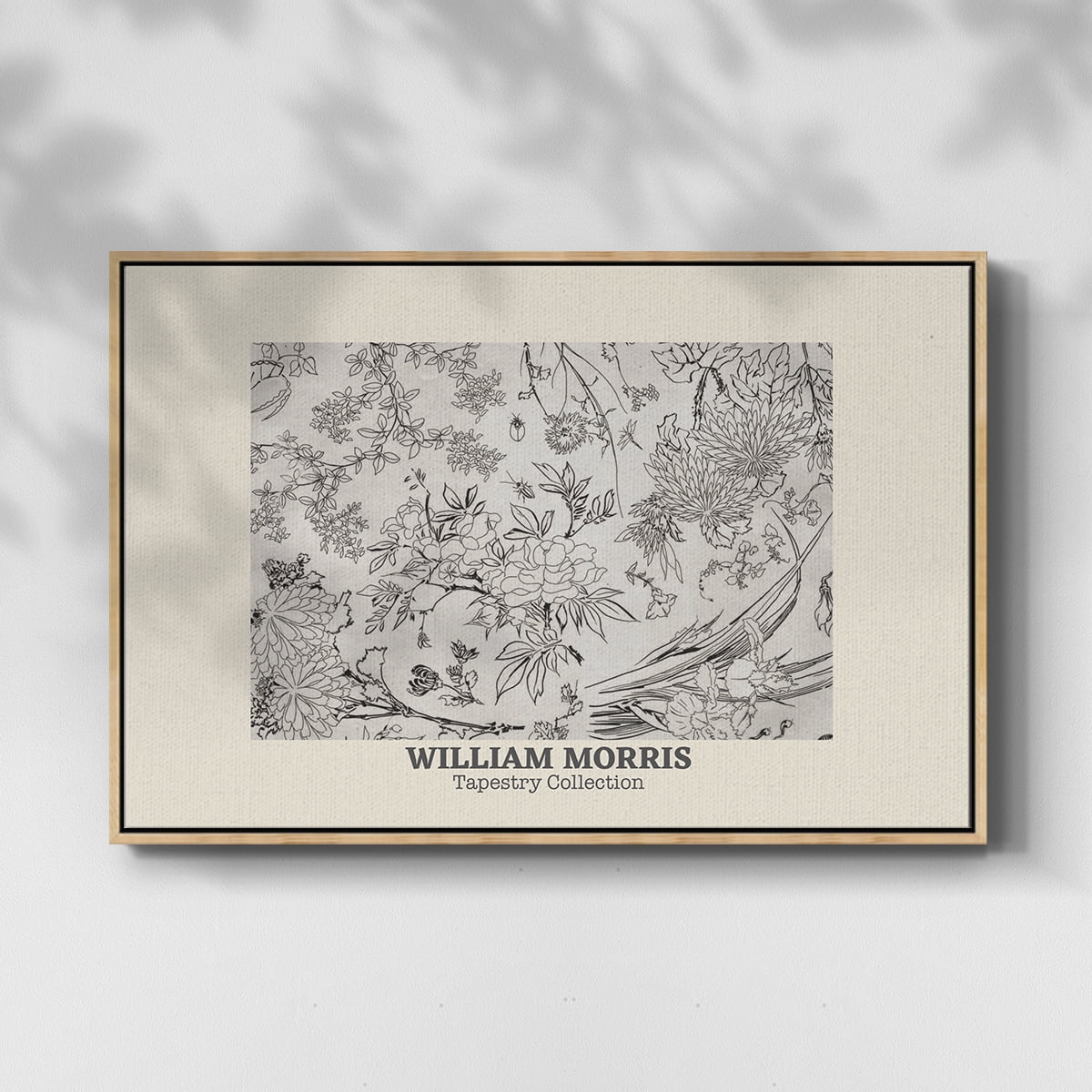 Vintage Abstract Print-LII Framed in Natural Wood Wood Gallery Wrapped Canvas 25 in. x 37 in.