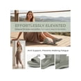 thumbnail image 2 of BLISSFUL STEP Women's Ankle Elastic Strap Wedge Heel Sandals Green-1 6.5, 2 of 7