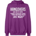 thumbnail image 2 of OXI Hoodie Sweatshirt - Hangovers Gods Way, Basic Casual Hoodie for Men's and Women Fleece Hoodie Long Sleeve - Purple 3X-Large, 2 of 3