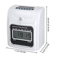thumbnail image 3 of Yescom Employee Attendance Punch Time Clock Payroll Recorder LCD Display w/ 100 Cards, 3 of 11