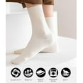 thumbnail image 3 of 6 Pack Crew Socks for Women Cotton Socks Cute Casual Athletic Socks Soft Womens Socks Aesthetic Socks, 3 of 8