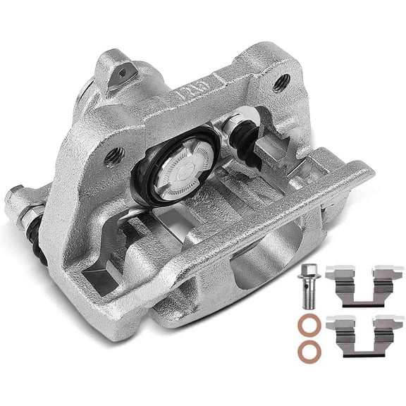 A-Premium Disc Brake Caliper Assembly with Bracket Compatible with Select Volvo Models - S80 2007-2010, V70 XC70 2008-2010, 3.0L 3.2L 4.4L - Rear Left Driver Side