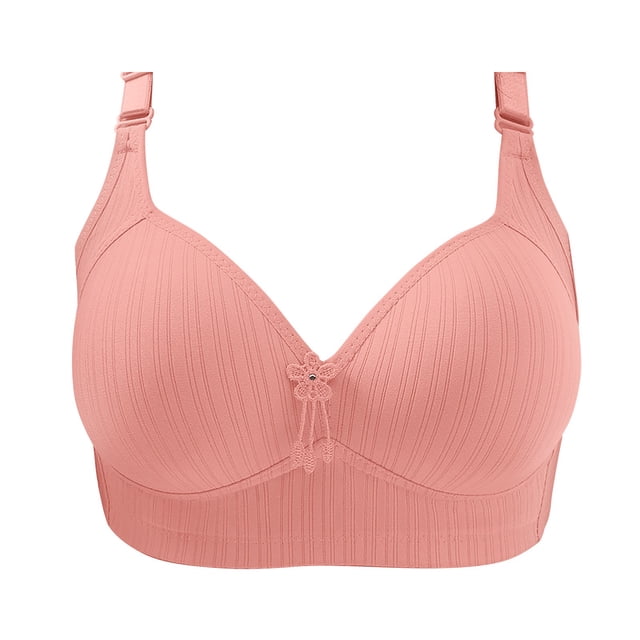 Clearance Sale 2025 Bra Women Clearance Lace Back Button Shaping Cup Adjustable Shoulder Strap Large Size Bra