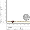 thumbnail image 4 of Gem Stone King 18K Yellow Gold Plated Silver Red Rhodolite Garnet and White Moissanite Tennis Bracelet for Women (4.93 Cttw, Gemstone Birthstone, Heart Shape 8MM, 7.25 inch), 4 of 6