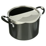 Tramontina 6 Quart Lock and Drain Charcoal Gray Non-Stick Pasta Pot