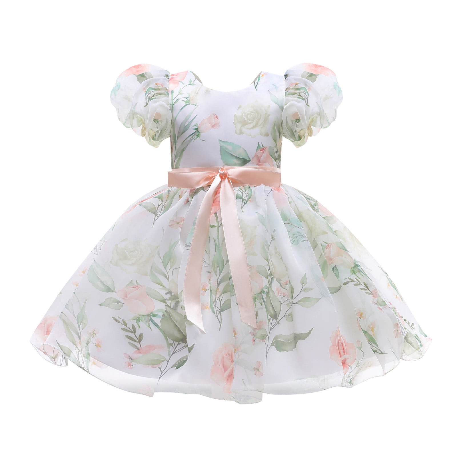 ketyyh-chn99 Toddler Girl Dress Up Fancy White Lace Flower Girl Dress ...