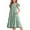 Light Green, variant on Arshiner Girls Dress Summer Flutter Sleeve Flared Tiered Swing Pleated Midi Cotton Casual Sundress with Pockets