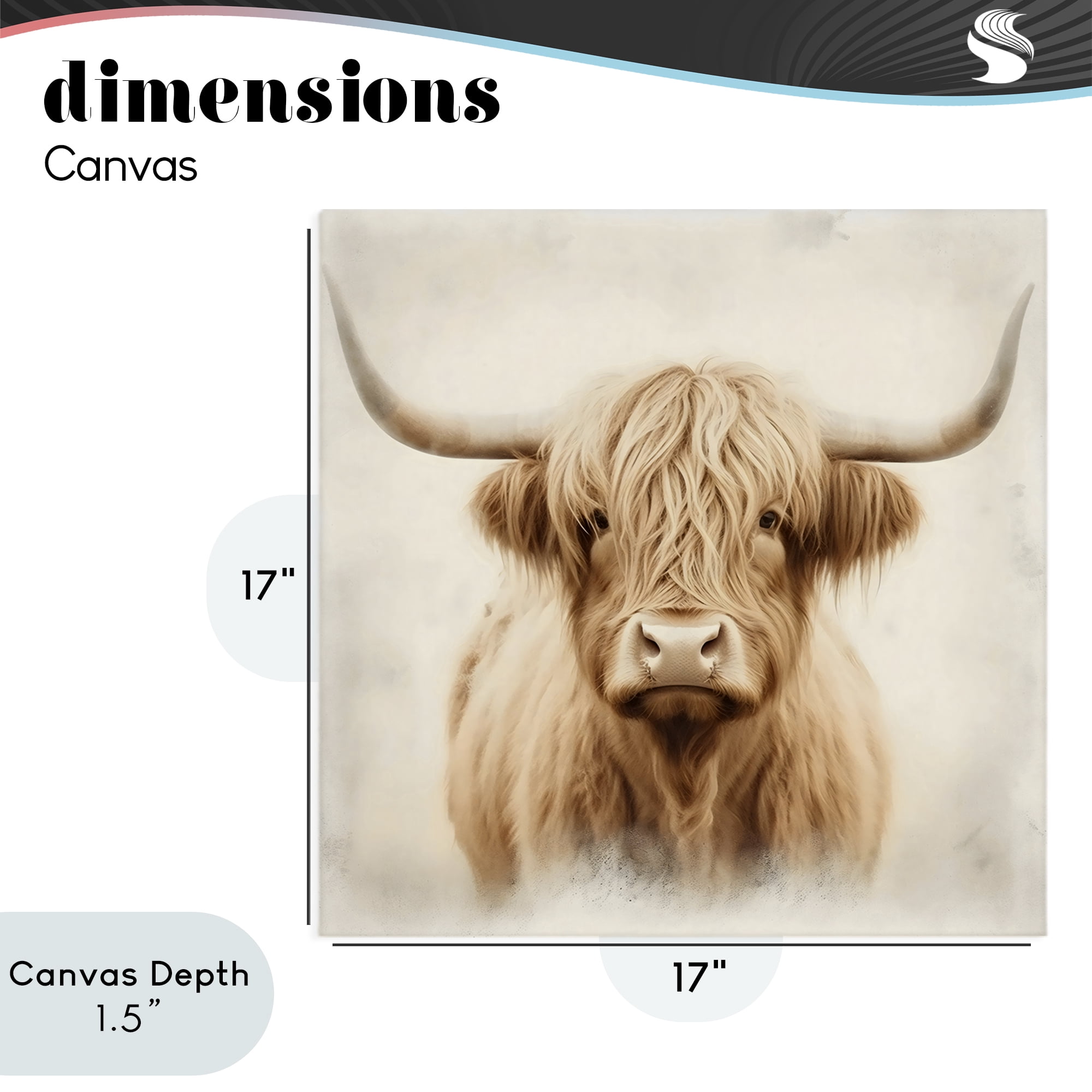 Stupell Industries Dreamy Fluffy Highland Portrait Canvas Wall Art, design by Creative Studio