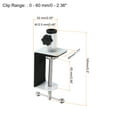 thumbnail image 2 of Uxcell 0.49" Hole Dia. Aluminum Alloy Universal C Clamp Table Lamp Mic Arm Desk Clamp, White, 2 of 5