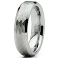 thumbnail image 2 of Metal Masters Mens Tungsten Ring Hammered Wedding Band Silvertone Comfort-fit 6mm, 2 of 4