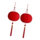 thumbnail image 4 of 2 faroles de tela roja para año chino, para decorar el Festival de , para celebraciones, fiestas, restaurantes y salas de estar. Redondo, 4 of 8