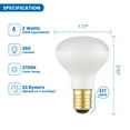 thumbnail image 3 of Great Value LED Indoor Flood Light Bulb, 3 Watts (25W Equiv.) R14 Shape E17 Base, Soft White, 2PK, 3 of 10